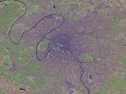 Imagen de satélite de París.